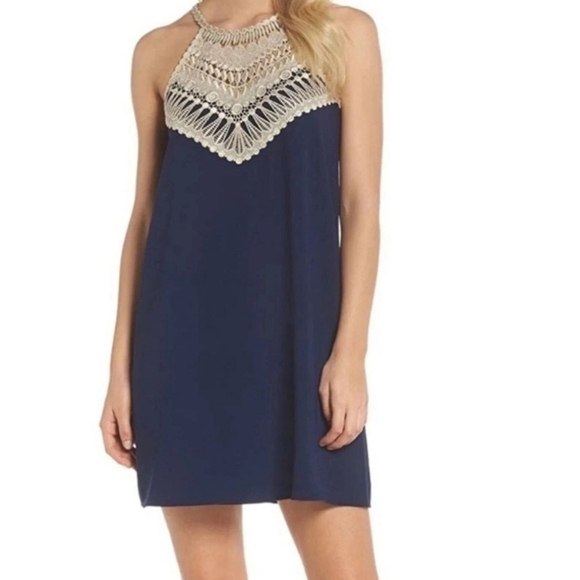Lilly Pulitzer Dresses & Skirts - Lilly Pulitzer Pearl Soft Shift Dress In True Navy
